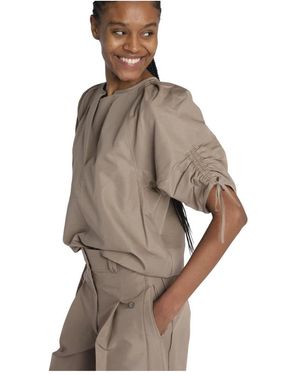 3.1 Phillip Lim Camicia Shirred Manica Sbuffo - Bruin
