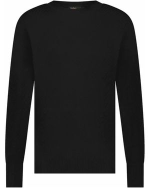 Aeden Schwarzer strickpullover