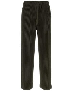 Issey Miyake Straight Trousers - Black