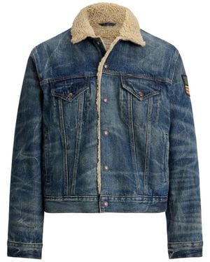 Ralph Lauren Fleece-Lined Denim Trucker Jacket - Blauw