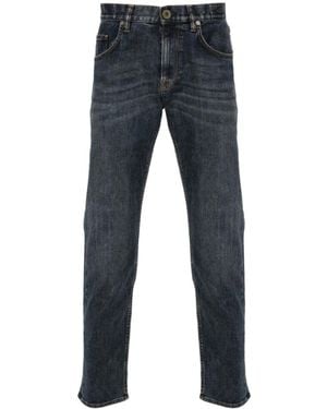 Eleventy Slim Fit Stonewashed Denim Jeans - Blau