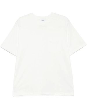 Lardini Weiße baumwoll-t-shirt mit tasche