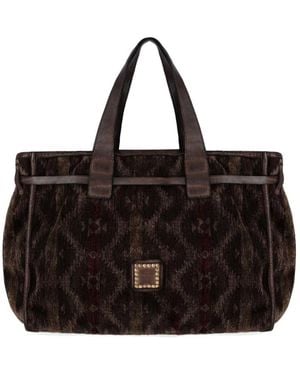 Campomaggi Tassen ,Veelkleurig ,Leer Patrizia Shopping Bag - Zwart