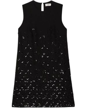 Ottod'Ame Lycra-Kleid Mit 3D-Stickerei - Schwarz
