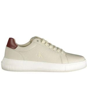 Calvin Klein Grauer Herren Sneaker Mit Braunen Akzenten