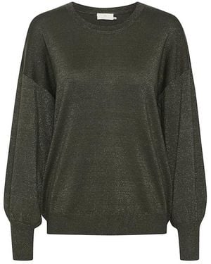 Kaffe Round-Neck Knitwear - Verde