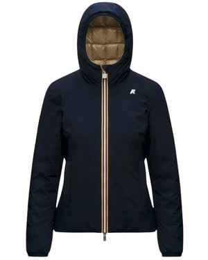 K-Way Jassen ,Blauw ,Leer Lily St Thermo Double Jacket