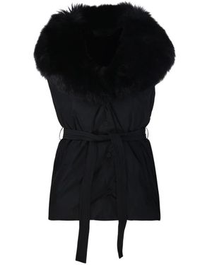 Yves Salomon Vests - Negro
