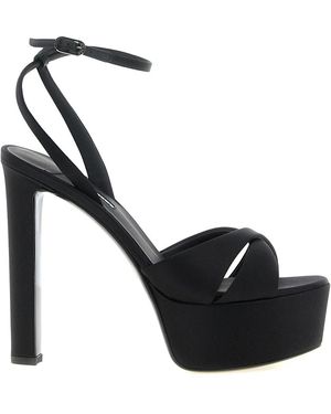 Le Silla Schoenen ,Zwart ,Leer Odette Sandaal