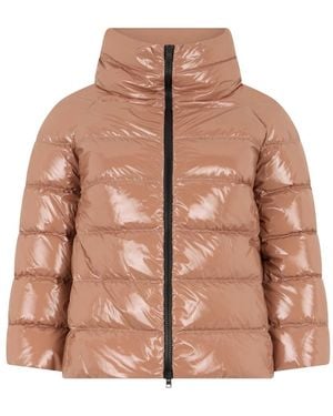 Herno Roze Gewatteerde Jas - Bruin