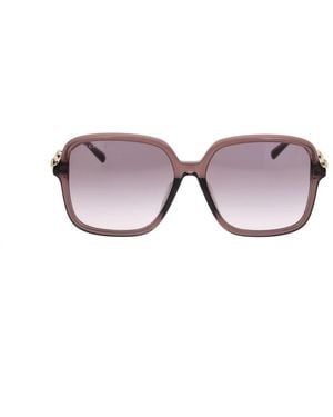 Gucci Accessoires ,Bruin ,Zonnebril - Paars