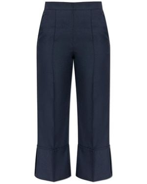 Theory Broeken ,Blauw ,Satijn Geplooide Broek