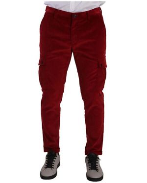 Dolce & Gabbana Rote cargo hose - hergestellt in italien, 100% baumwolle