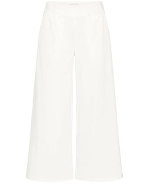 Ichi Ausgestellte Bootcut Hose - Weiß