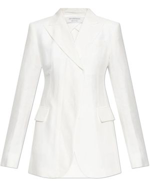 Sportmax Jassen ,Wit ,Leer Cera Blazer