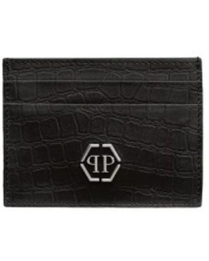 Philipp Plein Nubuck Kartenetui - Schwarz