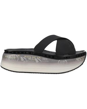 Premiata Schoenen ,Zwart ,Moura 7457 Sandalen