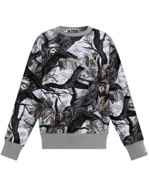 A Bathing Ape Sweatshirt Met Print - Grijs