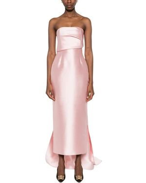 Solace London Camellia Trägerloses Drapiertes Abendkleid - Pink