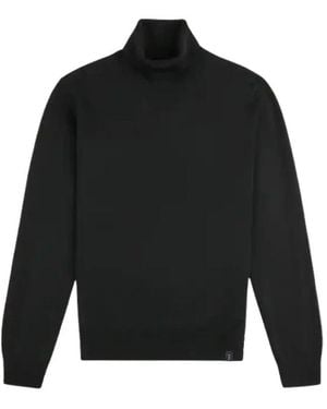 Fay Merino-Woll-Rollkragenpullover - Schwarz