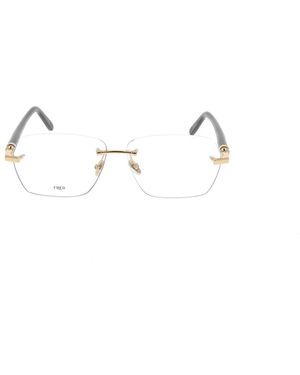 Fred Accessoires ,Geel ,Stijlvolle Eyewear Met 60Mm Lens - Metallic