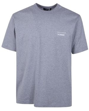 Comme des Garçons Tops ,Grijs ,Katoen Logo T-Shirt - Blauw