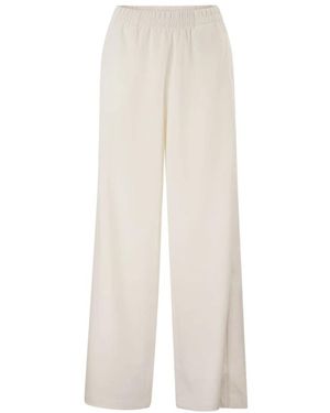 Fay Broeken ,Wit ,Polyester Regular Fit Jersey Broeken
