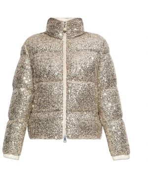 Moncler Pailletten daunenjacke anternes - Gelb