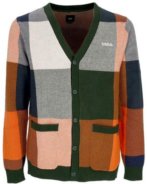 Vans Karierte Strickjacke Mountain View - Grün