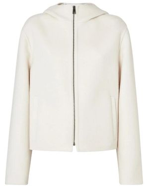 Fendi Jassen ,Wit ,Wol Blouson Ff