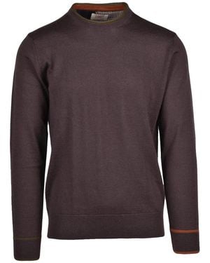 Bob Rundhals-Pullover - Braun
