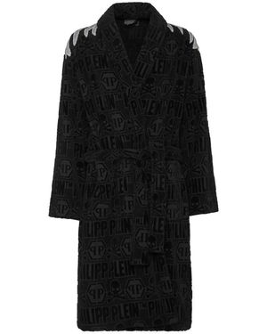 Philipp Plein Eagle Bademantel - Schwarz