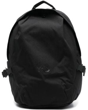 Y-3 Schwarzer Rucksack Mit Verstellbaren Riemen