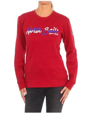 North Sails Gerippter Rundhalsausschnitt Pullover - Rot