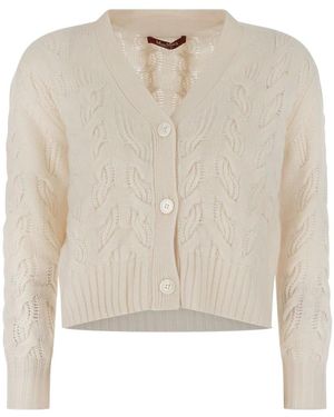 Max Mara Truien & Vesten ,Wit ,Wol Wollen Vest