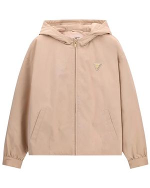 Guess Olympe Kapuzenjacke Mit Reißverschluss - Natur