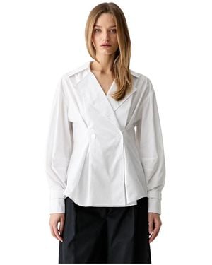 KARL LAGERFELD Wikkelblouse - Wit