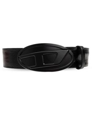 DIESEL Accessoires ,Zwart ,Leer B-1Dr 2.0 Leren Riem