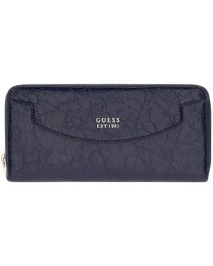 Guess Antonia Slg Zip Around Portemonnee - Blauw