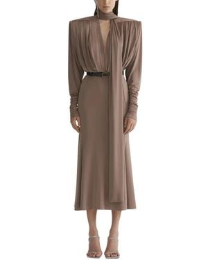 Mugler Knitted Dresses - Brown