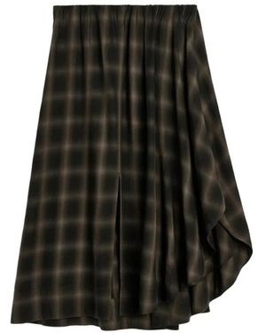 Our Legacy Rokken ,Bruin ,Fan Skirt - Zwart
