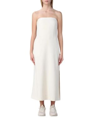 Theory Stijlvolle Strapless Jurk Met Zijsplit - Wit