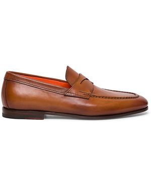 Santoni Schoenen ,Bruin ,Loafers