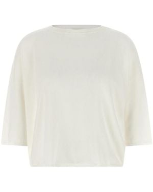 Be You Rundhals-Pullover Aus Baumwoll-Kaschmir - Weiß
