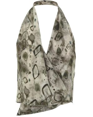 Cortana Sleeveless Tops - Grey