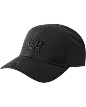 C.P. Company Accessoires ,Zwart ,Polyester Chrome-R Logo Cap