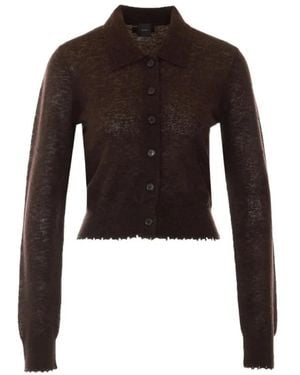 Pinko Truien & Vesten ,Bruin ,Madrid Cardigan Ultra Light Me - Zwart
