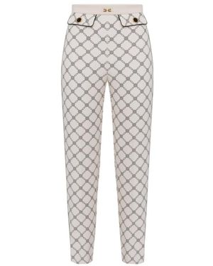 Elisabetta Franchi Cropped Trousers - Grey