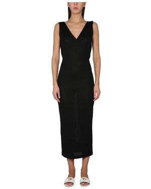 Tom Ford Kleedjes ,Zwart ,Slinky V-Hals Tankjurk