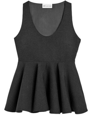 Ami Paris Sleeveless Tops - Black